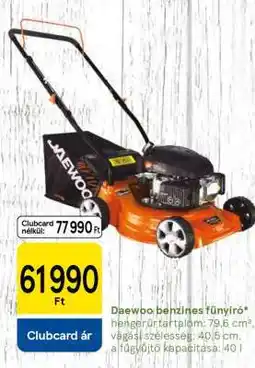 Tesco Daewoo benzinés fűnyíró ajánlat