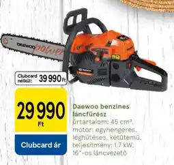 Tesco Daewoo benzines láncfűrész ajánlat
