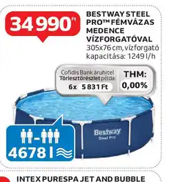 Auchan Bestway Steel Pro fémvázas medence ajánlat