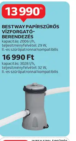 Auchan Bestway papírszűrős vízforgat-berendezés ajánlat