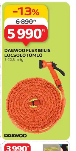 Auchan Daewoo flexibilis locsoltömlő ajánlat