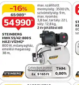 Steinberg HWK 55/42-800 S házi vízmű
