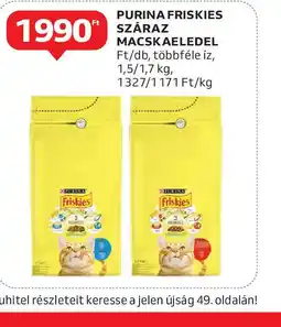Auchan Purina Friskies Száraz Macskaeledel ajánlat