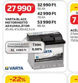 Auchan Varta Black Motorindít Akkumulátor ajánlat