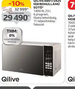 Auchan Qilive 600173425 Mikrohullámú Sütő ajánlat