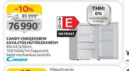 Auchan Candy CNOQ2558EW egyajts hűtőszekrény ajánlat