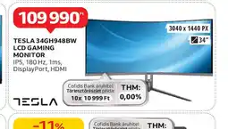 Auchan Tesla 34GH948BW LCD Gaming Monitor ajánlat