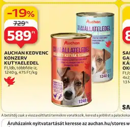 Auchan Auchan Kedvenc Konzerv Kutyaeledel ajánlat