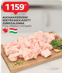 Auchan kedvenc sertés kockázott zsírszalonna