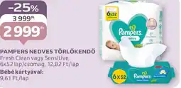Auchan Pampers nedves törlőkendő ajánlat