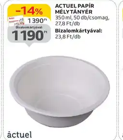 Auchan Actuel papír mély tányér ajánlat