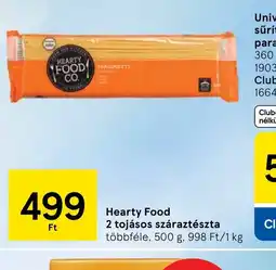Tesco Hearty Food 2 tojásos száraztészta ajánlat