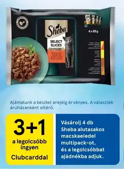 Tesco Sheba alutasakos macskaeledel ajánlat