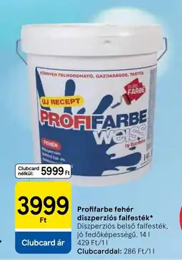 Tesco Profifarbe fehér diszperziós falfesték ajánlat