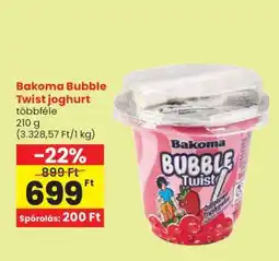 Spar Bakoma Bubble Twist joghurt ajánlat