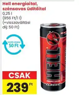Spar Market Hell energiaital, szénsavas üdítőital ajánlat