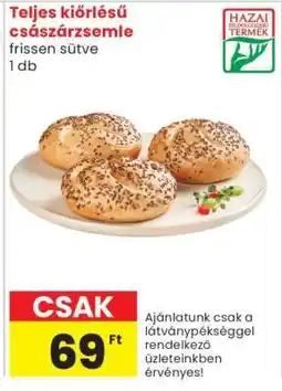 Spar Market Teljes kiőrlésű császárzsemle ajánlat
