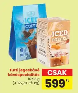 Spar Tutti jegeskávé kávéspecialitás ajánlat