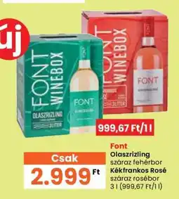 Spar Font Olaszrizling / Kékfrankos Rosé ajánlat