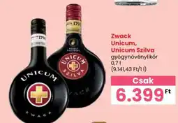 Spar ZWACK Unicum* / Unicum Szilva ajánlat