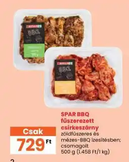Spar SPAR BBQ fűszerezett csirkeszárny ajánlat