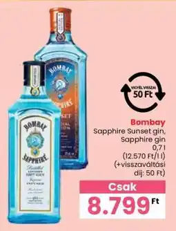 Spar Bombay Sapphire Sunset gin, Sapphire gin ajánlat