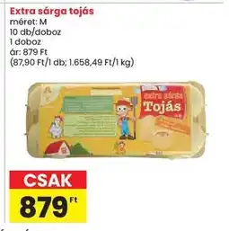 Extra sárga tojás