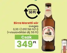 Spar Birra Moretti sör ajánlat