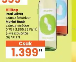 Spar Hilltop Irsai Olivér / Merlot Rosé ajánlat