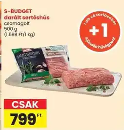 Spar S-BUDGET darált sertéshús ajánlat