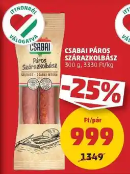 PENNY CSABAI PÁROS SZÁRAZKOLBÁSZ ajánlat