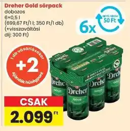 Spar Dreher Gold sörpack ajánlat
