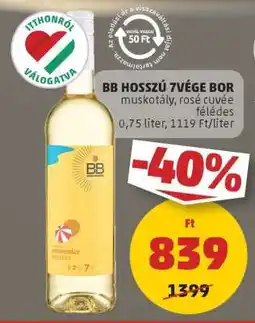 PENNY BB Hosszú 7vége Bor ajánlat