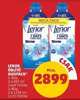 PENNY Lenor Öblítő Duopack ajánlat