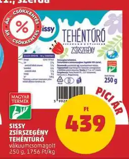 PENNY Sissy Zsírszegény Tehéntúró ajánlat