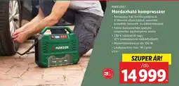 Lidl PARKSIDE Hordozható kompresszor ajánlat