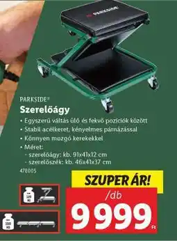 Lidl PARKSIDE Szerelőágy ajánlat