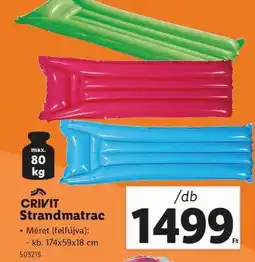 Lidl CRIVIT Strandmatrac ajánlat