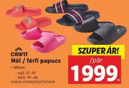 Lidl CRIVIT Női / férfi papucs ajánlat