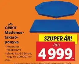 Lidl CRIVIT Medence-takaróponyva ajánlat