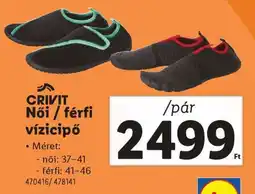 Lidl CRIVIT Női / férfi vízicipő ajánlat