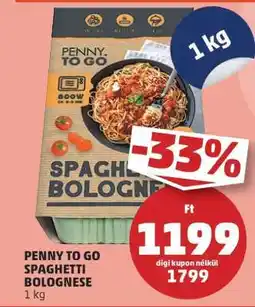 PENNY PENNY TO GO SPAGHETTI BOLOGNESE ajánlat