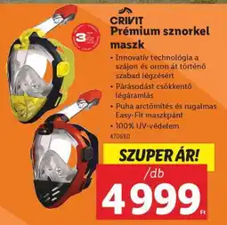 Lidl CRIVIT Prémium sznorkel maszk ajánlat