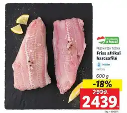 Lidl Friss, afrikai harcsafilé ajánlat