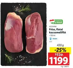 Lidl Friss, fiatal kacsamellfilé ajánlat
