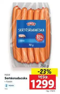 Lidl PIKOK Sertésrudacska ajánlat