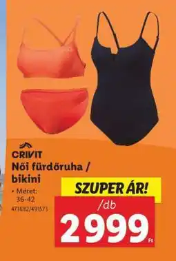 Lidl CRIVIT Női fürdőruha / bikini ajánlat