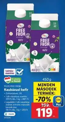 Lidl PILOS FREE FROM Kaukázusi kefir ajánlat