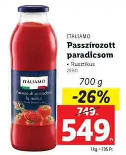 Lidl ITALIAMO Passzirozott paradicsom ajánlat