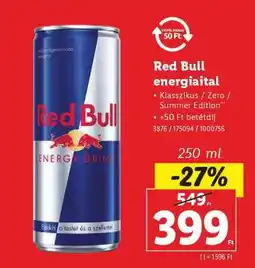 Lidl RED BULL Energiaital ajánlat